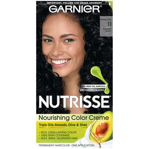 Garnier Nutrisse Permanent Nourishing Hair Color Creme Cvs 11 Blackest Black