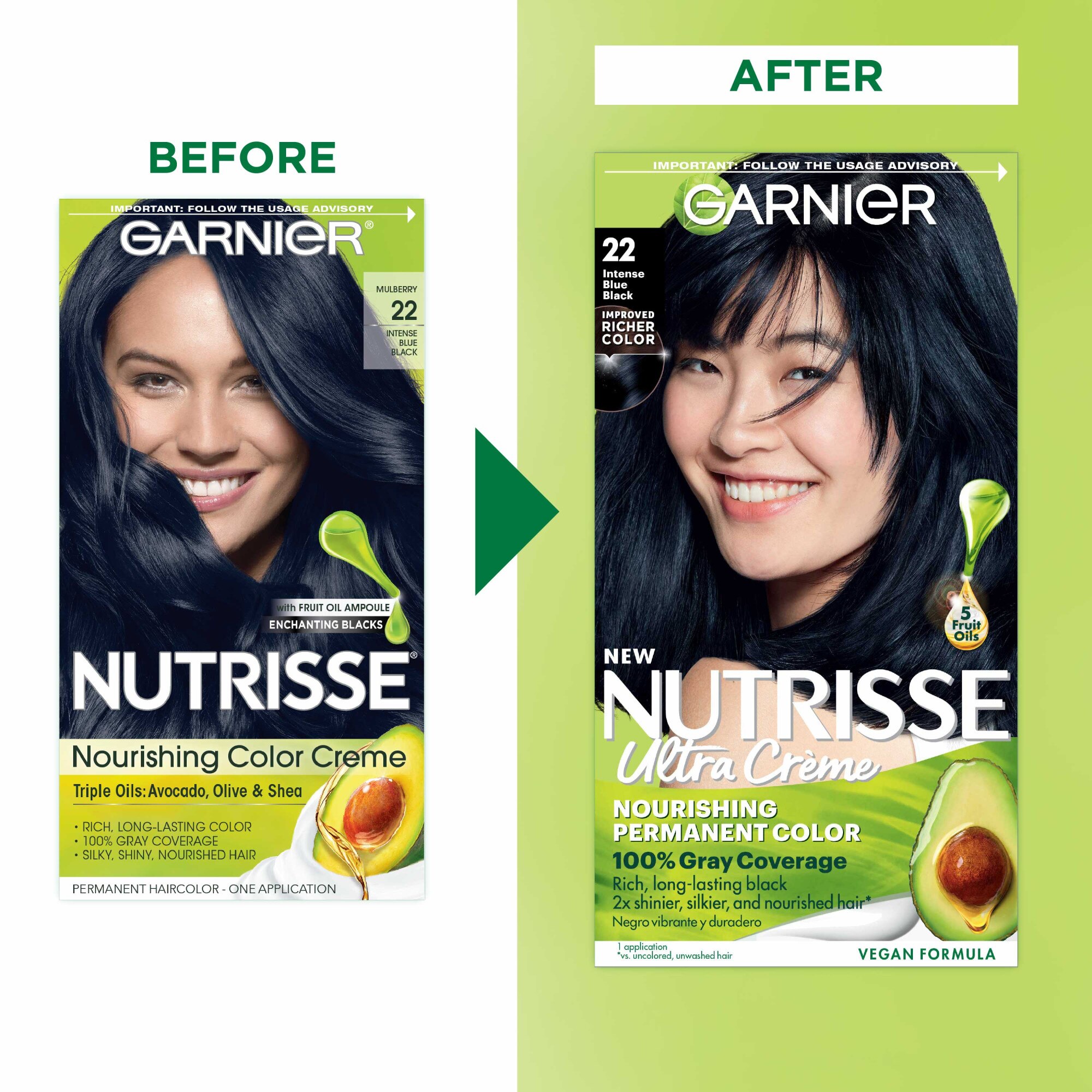 Garnier Nutrisse Nourishing Color Creme 12 Natural Blue Black Cvs Pharmacy