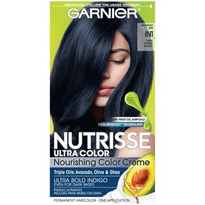 Garnier Nutrisse Ultra Color Nourishing Hair Color Creme, Dark Intense Indigo , CVS