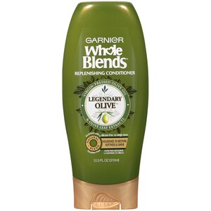 Garnier Whole Blends Replenishing - Acondicionador, Virgin-Pressed Olive Oil & Leaf Extracts, 12.5 oz