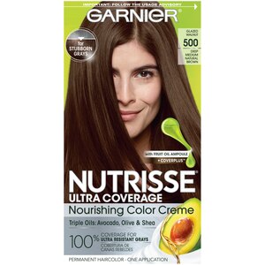Garnier Nutrisse Ultra Coverage Hair Color, Deep Medium Natural Brown (Glazed Walnut) 500 , CVS