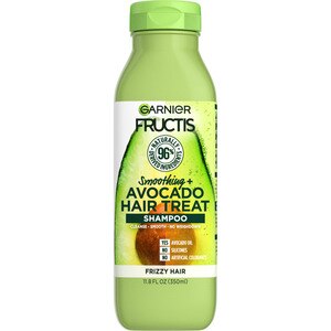 Garnier Fructis Smoothing Treat Shampoo, For Frizzy Hair, Avocado, 11.8 OZ