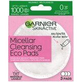 Garnier SkinActive Micellar Cleansing Eco Pads, Reusable, 3CT, thumbnail image 1 of 9