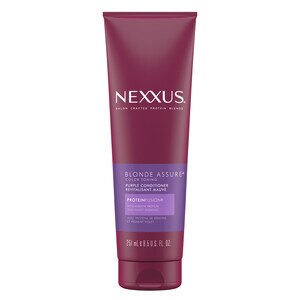 Nexxus Color Blonde Assure - Acondicionador con keratina y tonalizador para cabello rubio en uno, 8.5 oz