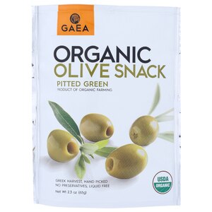 Gaea Organic Green Olive Snack, 2.3 OZ