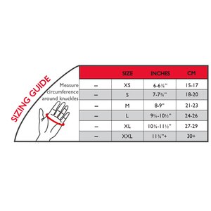 Imak Arthritis Gloves Size Chart