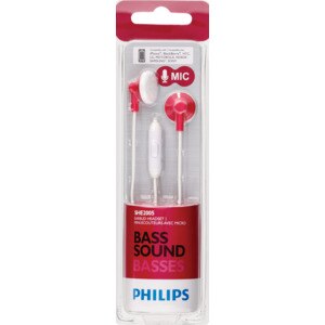 Philips In-Ear Earbud Headphones With Mic, Pink , CVS
