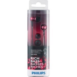 Philips Rich Bass - Auriculares intrauditivos, rosado