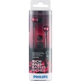 Philips Rich Bass In-Ear Headphones, Pink, thumbnail image 1 of 3