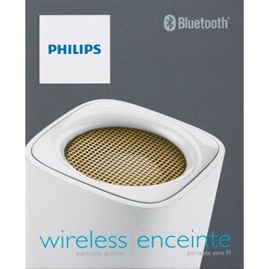 Philips - Altavoz portátil con Bluetooth, blanco