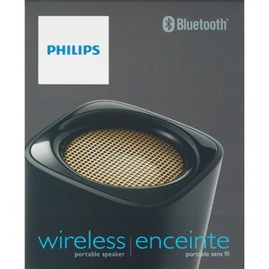  Philips Portable Bluetooth Speaker, Black 