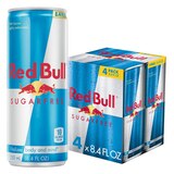 Red Bull Sugar-Free Energy Drink 8.4 OZ, 4CT, thumbnail image 1 of 3