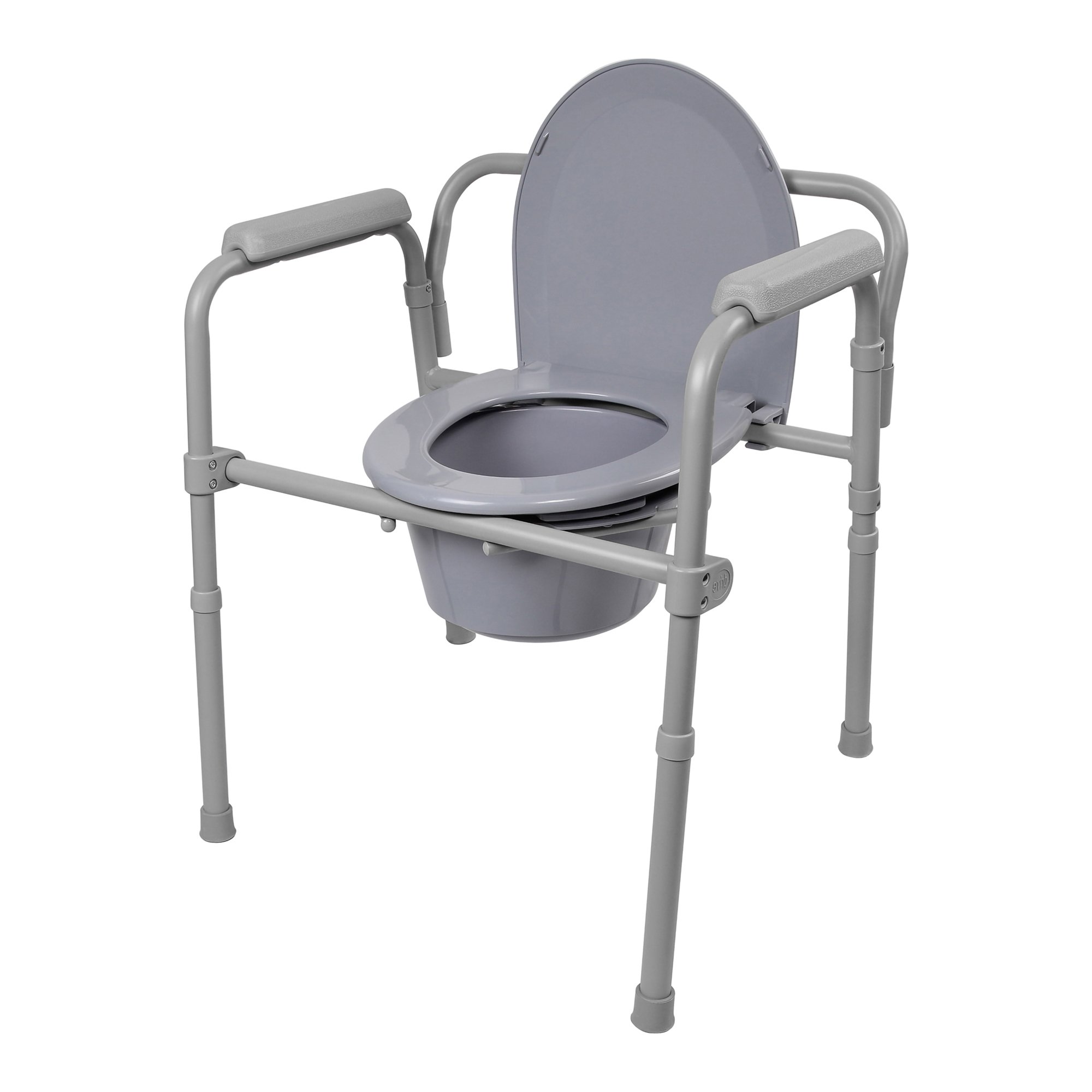 McKesson Commode Chair 13-1/2 Inch Seat Width 350 Lbs. Weight Capacity, Gray , CVS