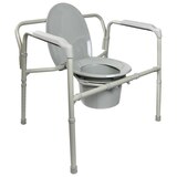 McKesson Commode Chair 13-3/4 Inch Seat Width 650 lbs. Weight Capacity, Gray, thumbnail image 1 of 5