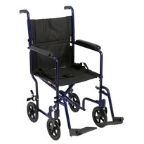 McKesson Lightweight Transport Chair, 19 Inch Seat Width, 300 lbs. Weight Capacity