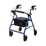 McKesson 4 Wheel Rollator 14 Inch Seat Width 300 lbs. Weight Capacity, Blue, thumbnail image 3 of 10