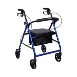 McKesson 4 Wheel Rollator 14 Inch Seat Width 300 lbs. Weight Capacity, Blue, thumbnail image 4 of 10