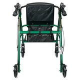 McKesson 4 Wheel Rollator 14 Inch Seat Width 300 lbs. Weight Capacity, Green, thumbnail image 3 of 7