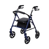 McKesson 4 Wheel Rollator 12 Inch Seat Width 300 lbs. Weight Capacity, Blue, thumbnail image 5 of 10