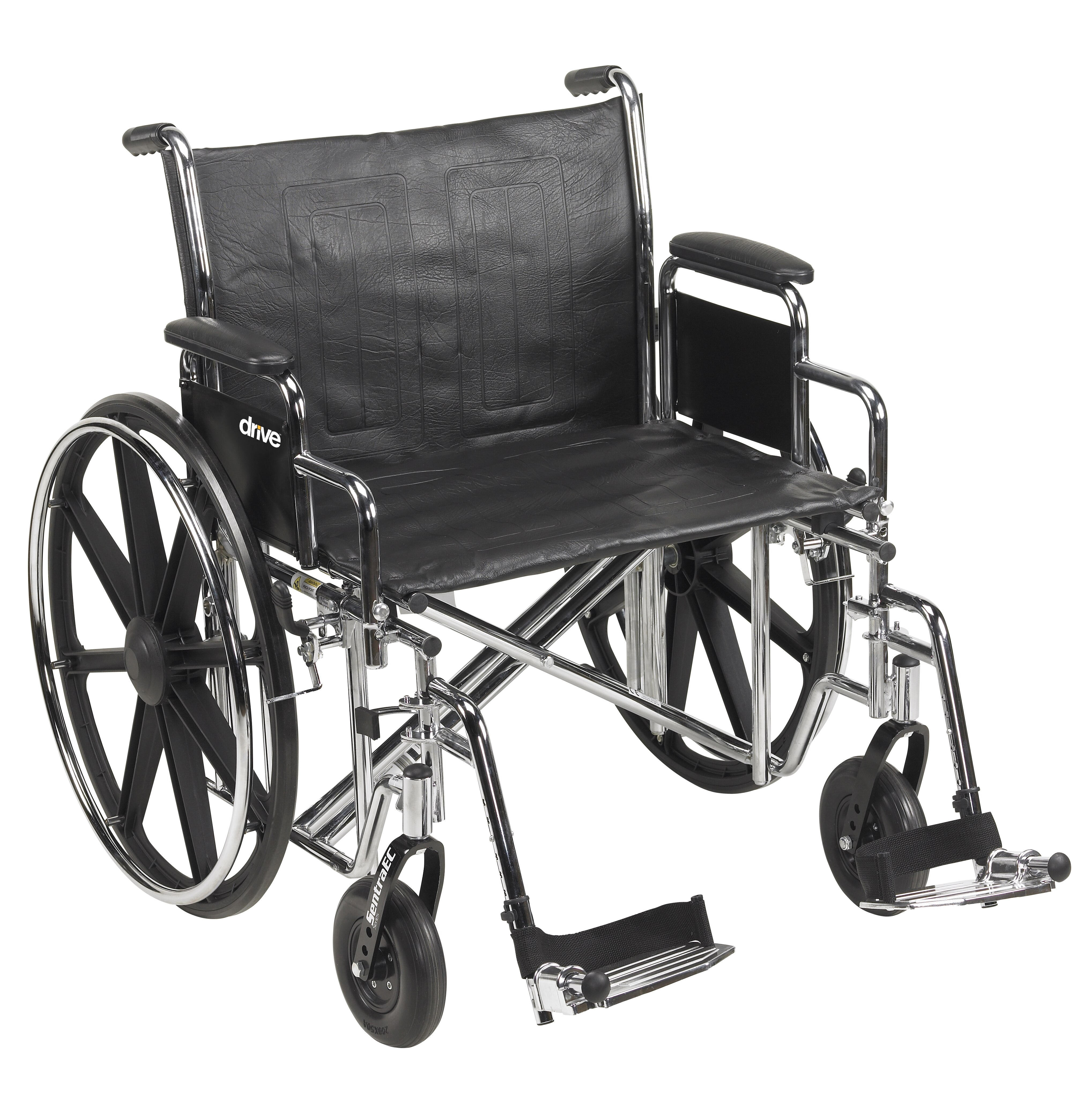 McKesson Bariatric Wheelchair 24 Inch Seat Width 450 Lbs. Weight Capacity , CVS