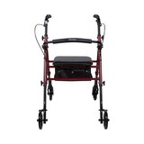 McKesson 4 Wheel Rollator 13 Inch Seat Width 300 lbs. Weight Capacity, Red, thumbnail image 4 of 10