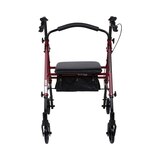 McKesson 4 Wheel Rollator 13 Inch Seat Width 300 lbs. Weight Capacity, Red, thumbnail image 5 of 10