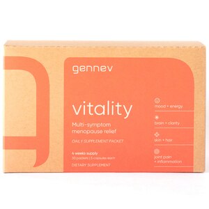 Gennev Vitality Menopause Supplement, Multi-symptom Menopause Relief, 30 CT