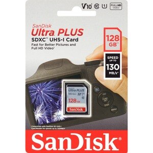 SanDisk Ultra PLUS SDHC UHS-1 Card, 128GB , CVS