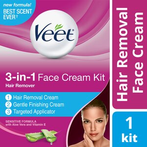 Veet 3 In 1 Face Cream Kit Hair Remover New For 2020 Cvs Pharmacy