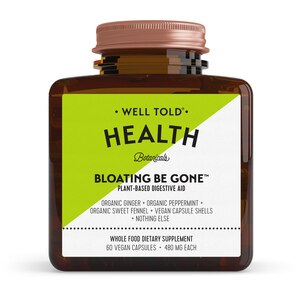 Well Told Health Bloating Be Gone Plant-based Digestive Aid Capsules, 60 CT