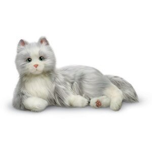 Joy for All Companion Pets Silver Cat with White Mitts