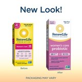 Renew Life Women’s Wellness #1 Selling Women's Probiotic,** Women’s Care Probiotic, 4-in-1 Support, 25 Billion CFU/Capsule Guaranteed, 12 Strains, Shelf-Stable, 50 Capsules, Value Pack 65% More*, thumbnail image 2 of 9
