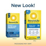 Renew Life Probiotics Extra Care Digestive Supplement Capsules, 30 CT, thumbnail image 2 of 9