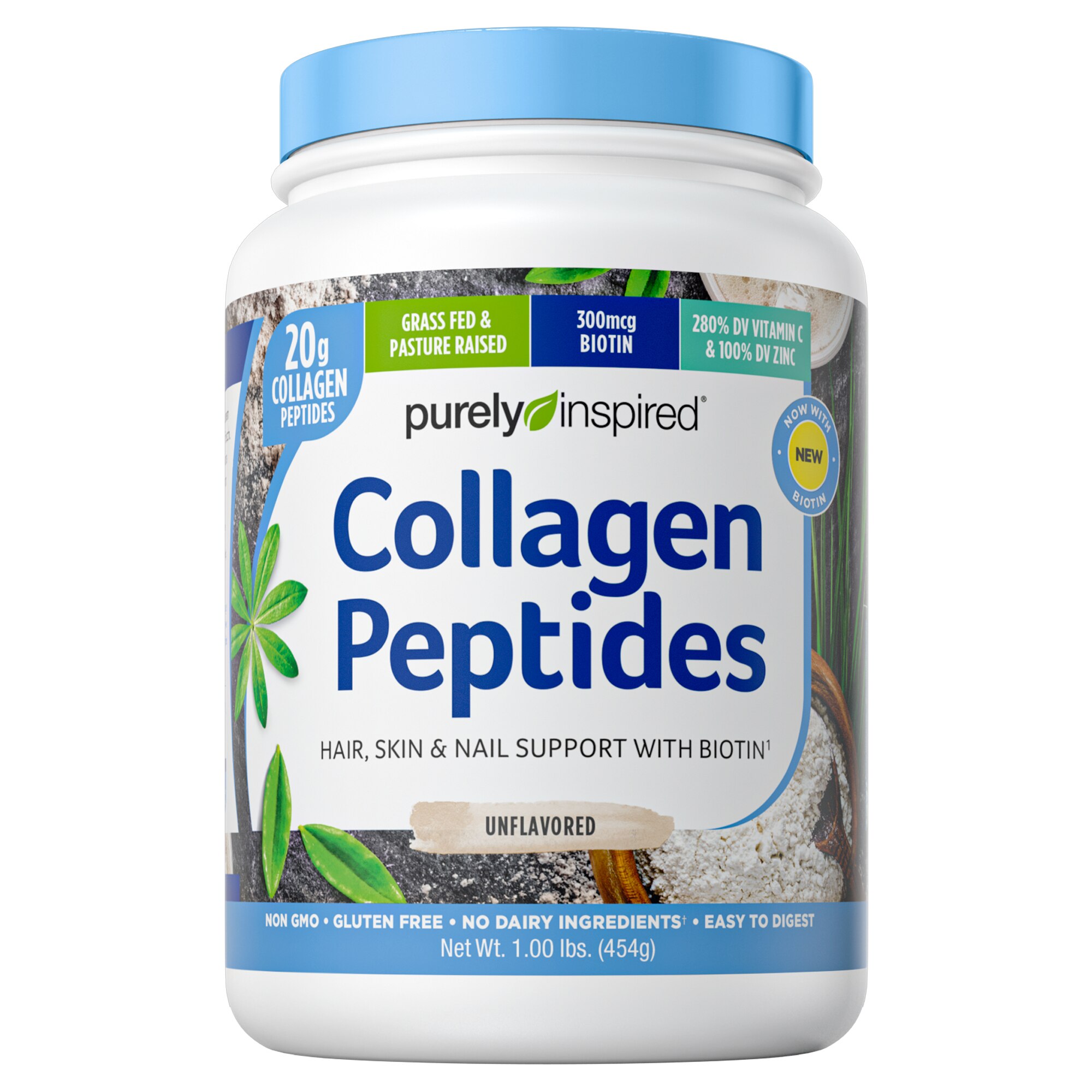 Purely Inspired Collagen Peptides, Grass Fed & Pasture Raised, Unflavored