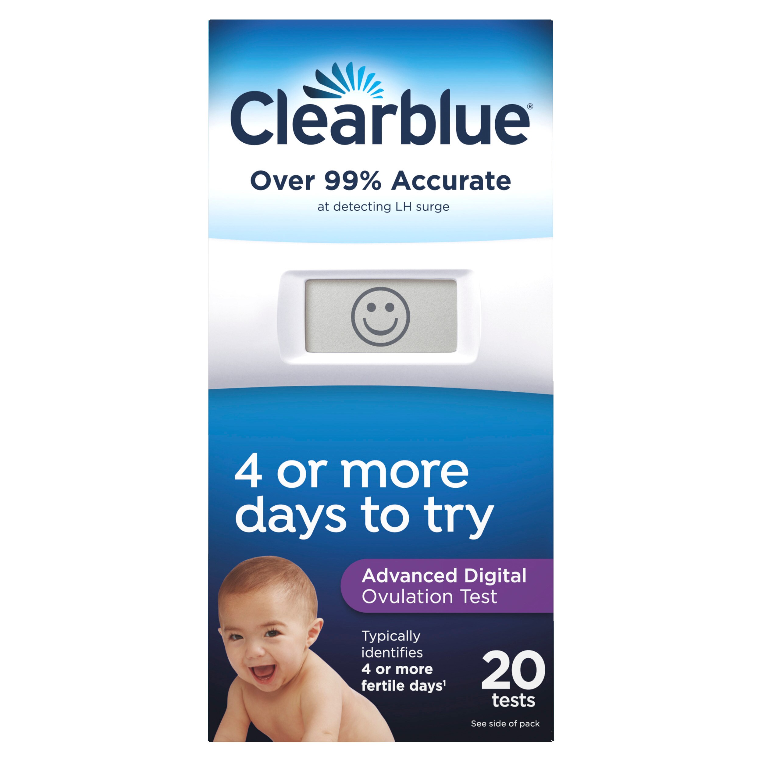 Clearblue Advanced Digital Ovulation Test, Predictor Kit, Featuring Advanced Ovulation Tests With Digital Results, 20 Tests - 20 Ct , CVS