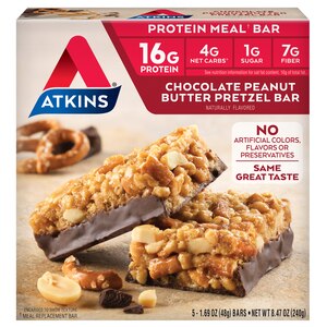 Atkins Protein Meal Bar - Barra proteica, paquete de 5
