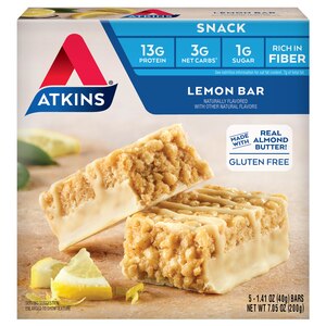 Atkins Snack Bar, 5 Pack, Lemon - 1.41 Oz , CVS