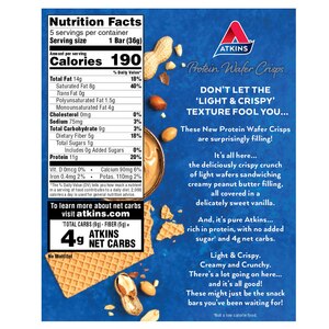 Atkins Protein Wafer Crisp Snack Bar Peanut Butter 5pk Cvs Pharmacy Atkins Protein Wafer Crisp Snack Bar Peanut Butter 5pk Cvs Pharmacy