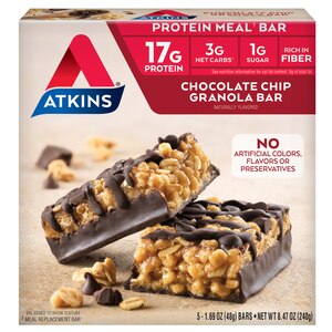 Atkins Protein Meal Bar - Barra proteica, paquete de 5