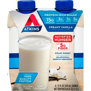 Atkins Protein Shake, Creamy Vanilla 4pk - 11 Oz , CVS