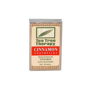 tea tree therapy toothpicks cinnamon case 12pk of 100ct total
