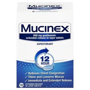 Mucinex 12 Hr Chest Congestion Expectorant, Tablets, 100CT