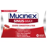 Mucinex Sinus-Max Severe Congestion & Pain Relief, 20 CT, thumbnail image 1 of 1