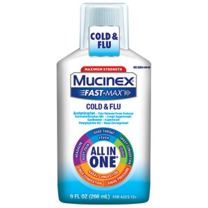 Mucinex Fast-Max Maximum Strength Cold & Flu, 9 OZ Bottle