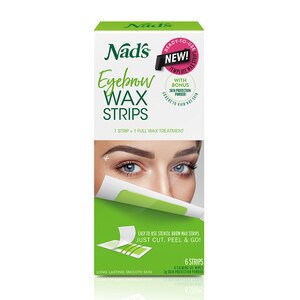  Nads Eyebrow Wax Strips, 6 CT 