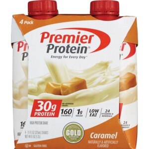 Premier Protein High Protein Shake 4 Ct, Caramel - 11 Oz , CVS