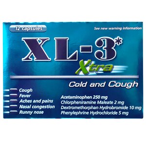 XL-3 Xtra Cold & Cough Capsules, 12 Ct , CVS