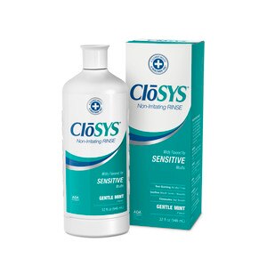 CloSYS Sensitive - Enjuague bucal, Gentle Mint, 32 oz