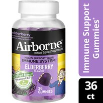 Airborne Immune Support with Vitamins C & D + Zinc, Elderberry Gummies