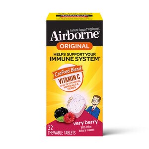 Airborne Original Vitamin C Tablets, Very Berry, 32 Ct , CVS